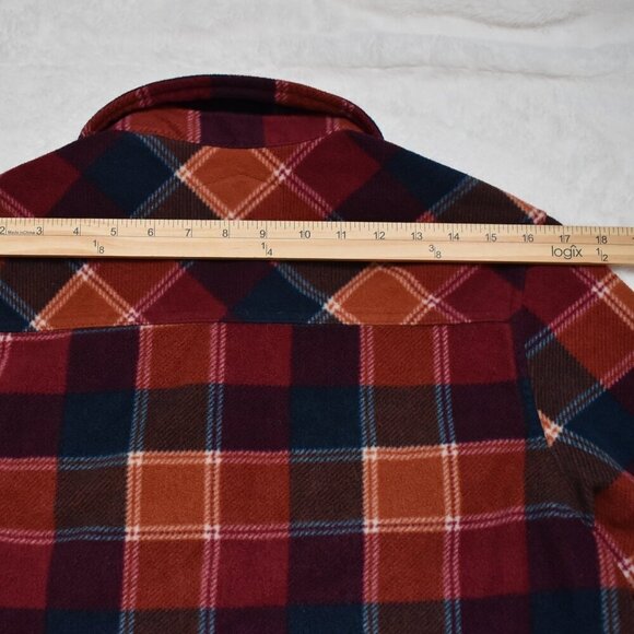 Freedom Foundry Mens Plaid Fleece Button Down Shirt Shacket Sz S Western Outdoor - Picture 15 of 16